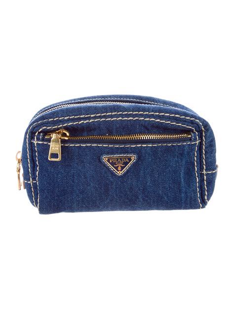 prada denim makeup bag|Prada beach tote bag.